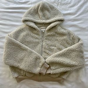 SKIMS Teddy Cropped Hoodie